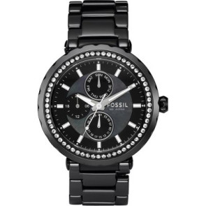 Bracelet de montre Fossil CE1009 Céramique Noir 20mm